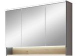 Spiegelschrank SAPHIR "Quickset 394", grau (quarzgrau matt touch), B:100cm H:71,6cm T:21,4cm, Holzwerkstoff, Schränke, Spiegelschrank