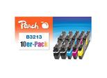 Peach B3213 10 Druckerpatronen XL (4*bk, 2*c/2*m/2*y) ersetzt Brother LC-3213 für z.B. Brother DCPJ 572 DW, Brother DCPJ 774 DW, Brother MFCJ 890 DW (wiederaufbereitet)