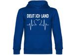 multifanshop Kapuzen Sweatshirt - Deutschland - Herzschlag - Druck weiß - Hoodie