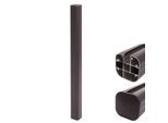 Alu-Pfosten Savoie-WPC-Zaun, Pfeiler Pfahl, Stecksystem ~ 98cm, anthrazit