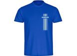 multifanshop Herren T-Shirt - Hamburg - Streifen - Druck weiß - Männer