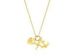 Kette mit Anhänger "375/- Gelbgold Glaube,Liebe,Hoffnung", gelb, FASCINATION BY ELLEN K., Halsketten, Damen, 45cm, Gold, L: 45, glänzend