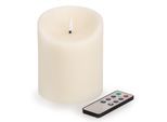 LED Outdoor Kerze, mit Timer, creme, 12 x 10 cm