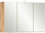 Spiegelschrank WELLTIME "Lienz", braun (wotaneiche), B:100cm H:64cm T:20cm, Holzwerkstoff, Schränke, Spiegelschrank