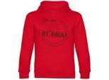 multifanshop Kapuzen Sweatshirt - St. Pauli - Meine Fankurve - Druck braun - Hoodie