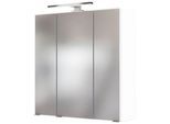 Spiegelschrank WELLTIME "Catania", weiß, B:60cm H:64cm T:20cm, Schränke, Spiegelschrank, Inklusive LED-Beleuchtung