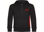 multifanshop Kapuzen Sweatshirt Jacke - Leverkusen - Brust & Seite - Druck rot - Sweat