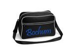 multifanshop Retrotasche - Bochum - Schriftzug - Druck blau - Tasche