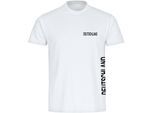 multifanshop Herren T-Shirt - Deutschland - Brust & Seite - Druck schwarz - Männer