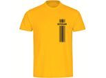 multifanshop Herren T-Shirt - Deutschland - Streifen - Druck schwarz - Männer