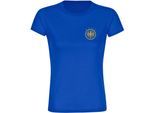 multifanshop Damen T-Shirt - Deutschland - Adler Retro Gold - Druck gold metallic - Frauen