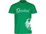 multifanshop Kinder T-Shirt - Deutschland - Adler seitlich - Druck weiß - Kind
