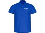 multifanshop Poloshirt - Deutschland - Herzschlag - Druck weiß - Polo