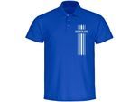 multifanshop Poloshirt - Deutschland - Streifen - Druck weiß - Polo
