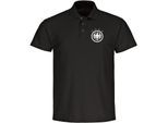 multifanshop Poloshirt - Deutschland - Adler Retro - Druck weiß - Polo