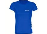multifanshop Damen T-Shirt - Holstein - Brust & Seite - Druck weiß - Frauen