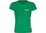 multifanshop Damen T-Shirt - Hannover - Brust & Seite - Druck weiß - Frauen