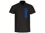 multifanshop Poloshirt - Hoffenheim - Streifen - Druck blau - Polo