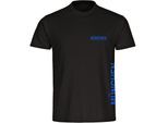 multifanshop Herren T-Shirt - München blau - Brust & Seite - Druck blau - Männer