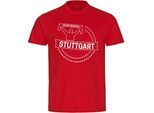 multifanshop Herren T-Shirt - Stuttgart - Meine Fankurve - Druck weiß - Männer