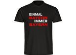 multifanshop Herren T-Shirt - Bayern - Einmal Immer - Druck rot - Männer