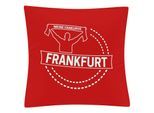 multifanshop Kissenbezug - Frankfurt - Meine Fankurve - Druck weiß - Kissen
