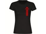 multifanshop Damen T-Shirt - Bayern - Streifen - Druck rot - Frauen