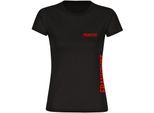 multifanshop Damen T-Shirt - Frankfurt - Brust & Seite - Druck rot - Frauen