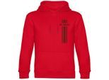 multifanshop Kapuzen Sweatshirt - St. Pauli - Streifen - Druck braun - Hoodie