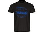 multifanshop Herren T-Shirt - Paderborn - Meine Fankurve - Druck blau - Männer