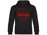multifanshop Kapuzen Sweatshirt - Augsburg - Meine Fankurve - Druck rot - Hoodie