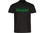 multifanshop Herren T-Shirt - Mönchengladbach - Schriftzug - Druck grün - Männer