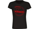 multifanshop Damen T-Shirt - Nürnberg - Meine Fankurve - Druck rot - Frauen