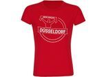 multifanshop Damen T-Shirt - Düsseldorf - Meine Fankurve - Druck weiß - Frauen