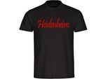 multifanshop Kinder T-Shirt - Heidenheim - Schriftzug - Druck rot - Kind