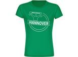 multifanshop Damen T-Shirt - Hannover - Meine Fankurve - Druck weiß - Frauen