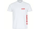 multifanshop Kinder T-Shirt - Albanien - Brust & Seite - Druck rot - Kind