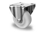 CASCOO Bockrolle V0Z0, mit Rad-ø 100 mm x B 37 mm, Polyamid-Felge, Polyamid-Lauffläche, natur/weiss, Doppelkugellager, bis 500 kg