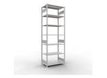 Schulte Lagertechnik Fachbodenregal MULTIplus150, Steck-Grundregal, B 1000 x T 600 x H 3000 mm, 7 Ebenen, bis 1500 kg, lichtgrau