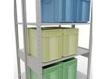 SCHULTE Lagertechnik - Stecks.Doppelgrundregal Typ 150 - 2500x1000x2x400 mm 2x6 Böden