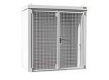 Gasflaschencontainer BAUER GFC-B M1, B 1175 x T 2120 x H 2265, für 28 Gasflaschen, feuerbeständig, abschliessbar, weiss