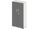 Schäfer Shop Select Schrank LOGIN, 4 Ordnerhöhen, B 800 x T 420 x H 1514 mm, weiss/graphit