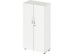 Schäfer Shop Select Schrank LOGIN, 4 Ordnerhöhen, B 800 x T 420 x H 1514 mm, weiss/weiss