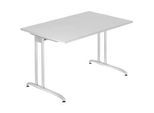 Schreibtisch TARA, C-Fuss, Rechteck, B 1200 x T 800 x H 720 mm, lichtgrau