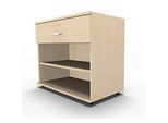 Schäfer Shop Select Sideboard, mit Schublade, abschliessbar, Spanplatte, B 800 x T 420 x H 663 mm, Ahorn