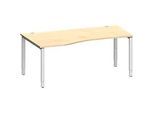 Schäfer Shop Genius Freiformschreibtisch MODENA FLEX, Ansatz links, B 1800 mm, Ahorn