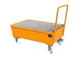 Auffangwanne Typ AW-F2, fahrbar, orange RAL2000