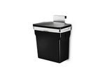 Simplehuman 10L Einbau-Mülleimer, robustes Stahlgestell