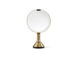 Simplehuman Sensor-Spiegel mit Touch-Control-Helligkeit und doppelter Lichtfunktion, Messing