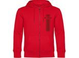 multifanshop Kapuzen Sweatshirt Jacke - St. Pauli - Streifen - Druck braun - Jacke